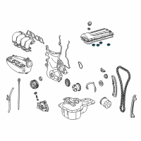 OEM 2005 Pontiac Vibe Seal, Camshaft Cover Spark Plug Access Tube Diagram - 94847280