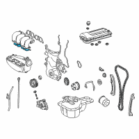 OEM Pontiac Vibe Gasket, Lower Intake Manifold Diagram - 88973310