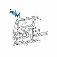 OEM 1997 Ford E-150 Econoline Club Wagon Handle, Outside Diagram - 8C2Z-1526604-AB