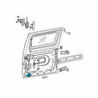 OEM 1999 Ford E-250 Econoline Lower Latch Diagram - 6C2Z-15264A32-AA