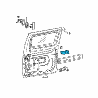 OEM Ford E-350 Club Wagon Rear Hinge Diagram - F2UZ-1526800-A