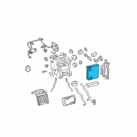 OEM 2002 Lexus LS430 Evaporator Sub-Assy, Cooler, NO.1 Diagram - 88501-50211