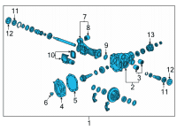OEM 2022 GMC Yukon Differential Assembly Diagram - 84865594