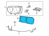 OEM 2017 Dodge Challenger Bezel-HEADLAMP Diagram - 68259055AB