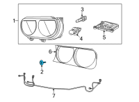 OEM 2008 Dodge Challenger Screw-HEADLAMP Mounting Diagram - 6507843AA