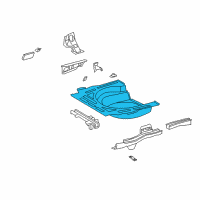 OEM Toyota Corolla Rear Floor Pan Diagram - 58311-12270