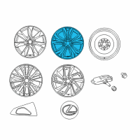 OEM 2022 Lexus RX450h Wheel, Disc Diagram - 42611-0E360