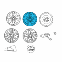 OEM 2017 Lexus RX450h Wheel, Disc Diagram - 42611-0E360