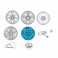 OEM 2019 Lexus RX450h Wheel, Disc Chrome P Diagram - 4261A-0E120