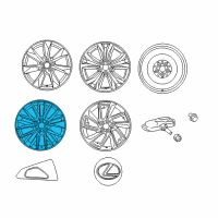 OEM Lexus RX450h Wheel, Disc Chrome P Diagram - 4261A-0E110