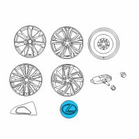 OEM 2017 Lexus GS450h Ornament Sub-Assembly, W Diagram - 42603-30551