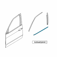 OEM 2012 BMW X6 Channel Cover, Exterior, Door, Front Right Diagram - 51-33-7-187-216