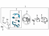 OEM 2022 Hyundai Elantra STRG WHEEL REMOCON BEZEL ASSY Diagram - 96700-AA880-YFR