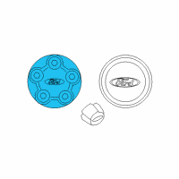 OEM Ford Explorer Sport Trac Wheel Cap Diagram - YL5Z-1130-BA