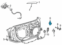 OEM 2019 Chevrolet Corvette Upper Hinge Diagram - 22762356