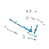 OEM 2003 Infiniti FX45 Power Steering Gear Assembly Diagram - 49200-CG100