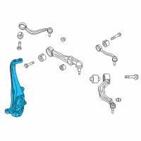 OEM 2016 Hyundai Genesis Knuckle-Front Axle, LH Diagram - 51710-B1500