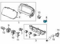 OEM Honda Civic SWITCH ASSY-, HAZARD Diagram - 35510-T20-A01