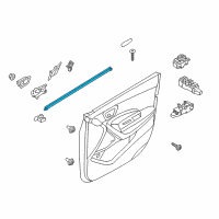 OEM 2018 Hyundai Santa Fe Weatherstrip-Front Door Belt Inside RH Diagram - 82241-2W100