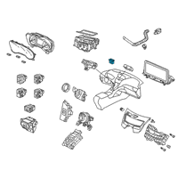 OEM 2020 Honda Insight Sensor Assy., Auto Light Sun Beam Diagram - 39860-TVA-A01