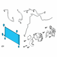 OEM 2017 Nissan Rogue Condenser & Liquid Tank Assy Diagram - 92100-4BC5A