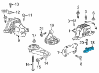 OEM 2022 Buick Envision Transmission Mount Bracket Diagram - 84787735