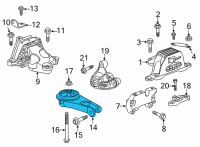 OEM 2021 Buick Envision Lower Transmission Mount Diagram - 84356465