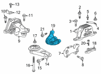 OEM 2021 Buick Envision Transmission Mount Bracket Diagram - 84356470