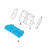 OEM 2004 Chrysler Sebring Rear Seat Cushion Cover Diagram - MR646207