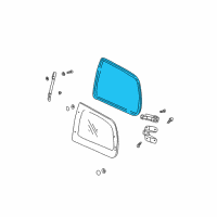 OEM 2003 Kia Sedona WEATHERSTRIP-Quarter Window, R Diagram - 0K53A62531