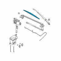 OEM Chevrolet Aveo5 Wiper Blade Diagram - 95980789