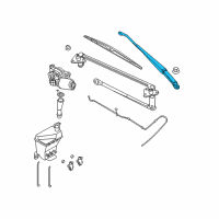 OEM 2004 Chevrolet Aveo Wiper Arm Diagram - 96543065