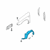 OEM 2012 Hyundai Elantra Front Wheel Guard Assembly, Right Diagram - 86812-2L000