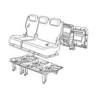 OEM 2008 Chrysler Town & Country Seat Cushion Foam Diagram - 68028296AA