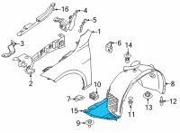 OEM 2021 BMW M235i xDrive Gran Coupe COVER, WHEELL HOUSING, BOTTO Diagram - 51-71-8-497-243