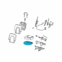 OEM 2003 Lincoln Aviator Seat Cushion Pad Diagram - 2C5Z-7863840-BA