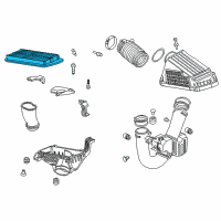 OEM Honda Accord Element Assembly, Air Cleaner Diagram - 17220-RDA-A00