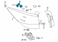 OEM 2018 Lexus RX450hL Cord, Rear Combination Diagram - 81555-48350