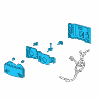 OEM Cadillac Escalade Lens & Housing Diagram - 15034930