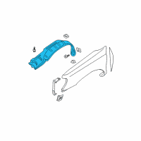 OEM 2000 Nissan Xterra PROTCT Front Fender R Diagram - 63840-7Z000