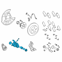 OEM 2021 Toyota Avalon Caliper Assembly Diagram - 47830-06210