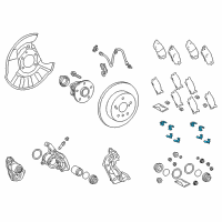 OEM Toyota Venza Brake Pads Retainer Kit Diagram - 04948-33060