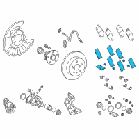 OEM 2021 Toyota Avalon Brake Pads Shim Diagram - 04946-33090