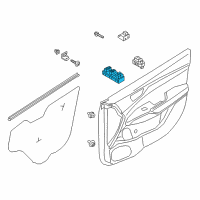 OEM 2021 Hyundai Accent Unit Assembly-Power Window Main Diagram - 93571-H5100-4X