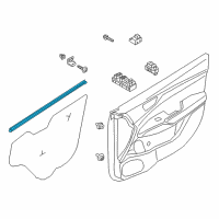 OEM 2018 Hyundai Accent Weatherstrip-Front Door Belt Inside RH Diagram - 82241-J0000