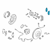 OEM 2019 Nissan Altima Disc Brake Pad Kit Diagram - D4060-9HU0A