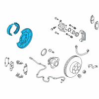 OEM Nissan Murano Brake Assembly-Parking Rear RH Diagram - 44000-3JA0D