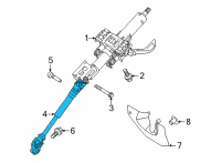 OEM Nissan Rogue Joint Assy-Steering Column, Lower Diagram - 48080-6RF0B