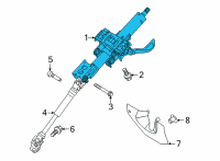 OEM 2021 Nissan Rogue COLMN-STRG Tilt Diagram - 48810-6RF2C