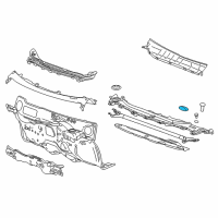 OEM 2017 Chevrolet Volt Cowl Panel Plug Diagram - 39019106